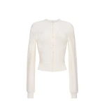 Adam Lippes Worth Cardigan in Viscose Python, Ivory | Cardigan | Luxury Shoes 