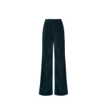 Adam Lippes Wyatt Pant in Corduroy, Hunter Green | Wide leg pants | Luxury Shoes 