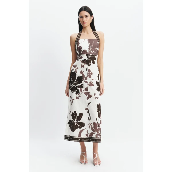 Aje Addie Maxi Dress in Sierra Print | Maxi Dresses | Luxury Shoes 