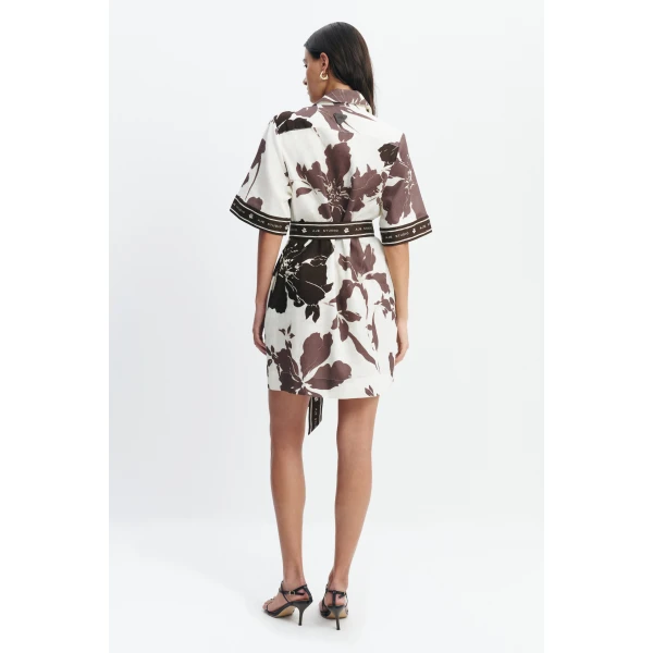 Aje Addie Mini Shirt Dress in Sierra Print | Mini Dresses | Luxury Shoes 