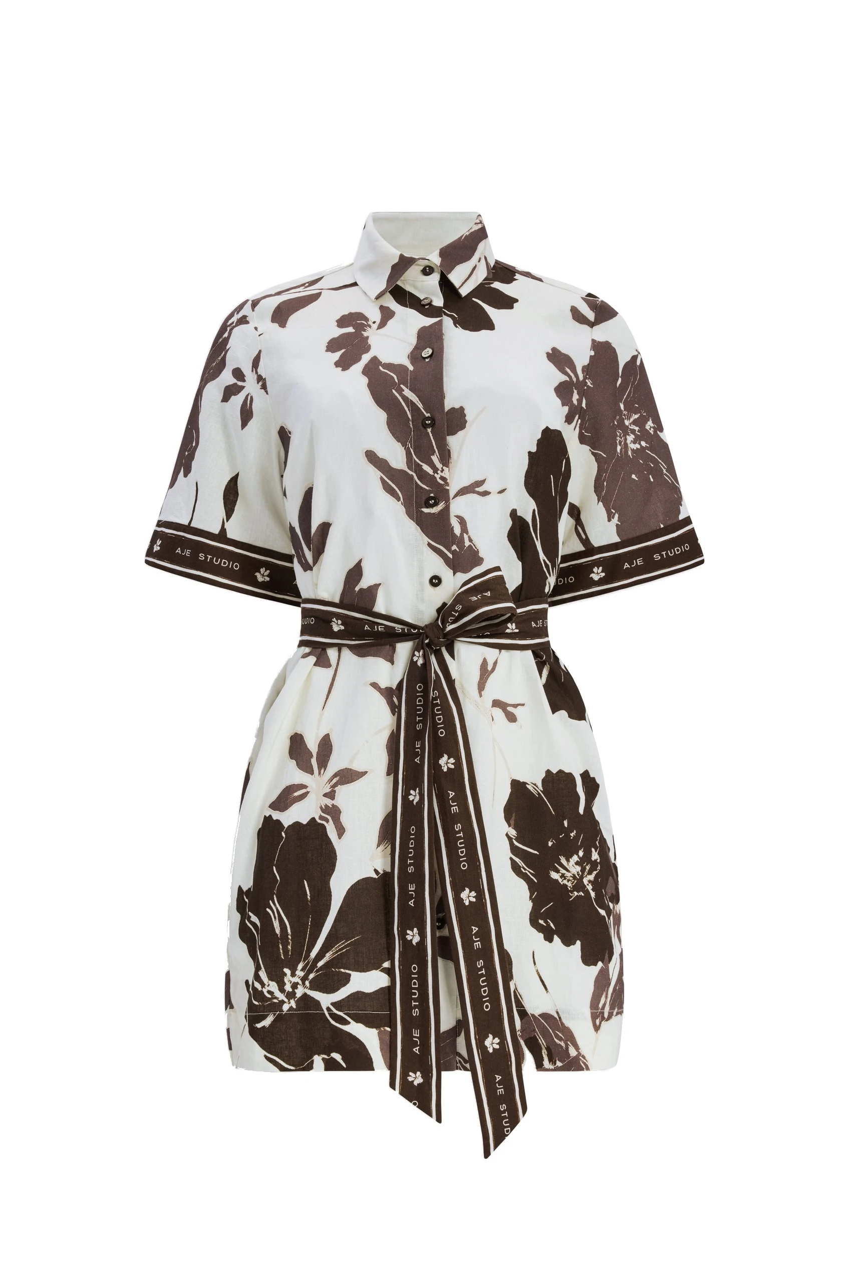 Aje Addie Mini Shirt Dress Sierra Print Aje Addie Mini Shirt Dress in Sierra Print | Mini Dresses | Luxury Shoes