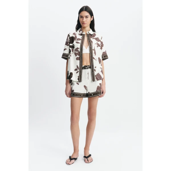 Aje Addie Shirt in Sierra Print | Shirts | Luxury Shoes 