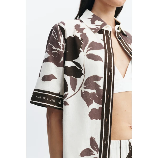 Aje Addie Shirt in Sierra Print | Shirts | Luxury Shoes 