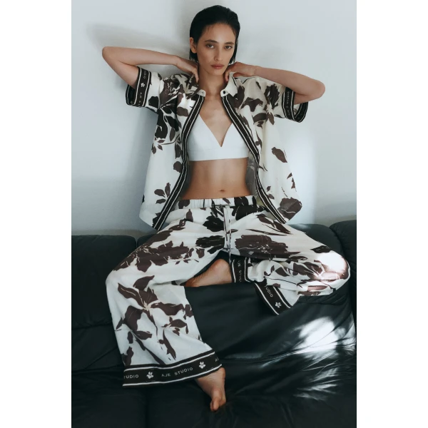Aje Addie Wide Leg Pant in Sierra Print | Pants | Luxury Shoes 
