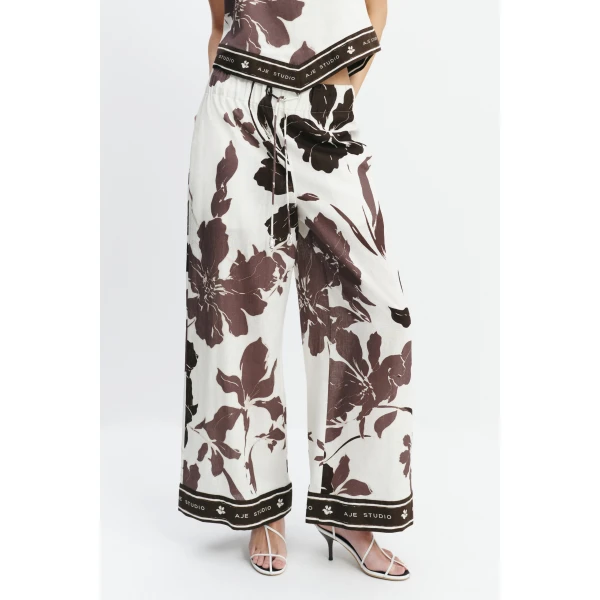 Aje Addie Wide Leg Pant in Sierra Print | Pants | Luxury Shoes 