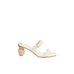 Aje Aestra Plaited Mid Heel in Ivory | Heels | Luxury Shoes 