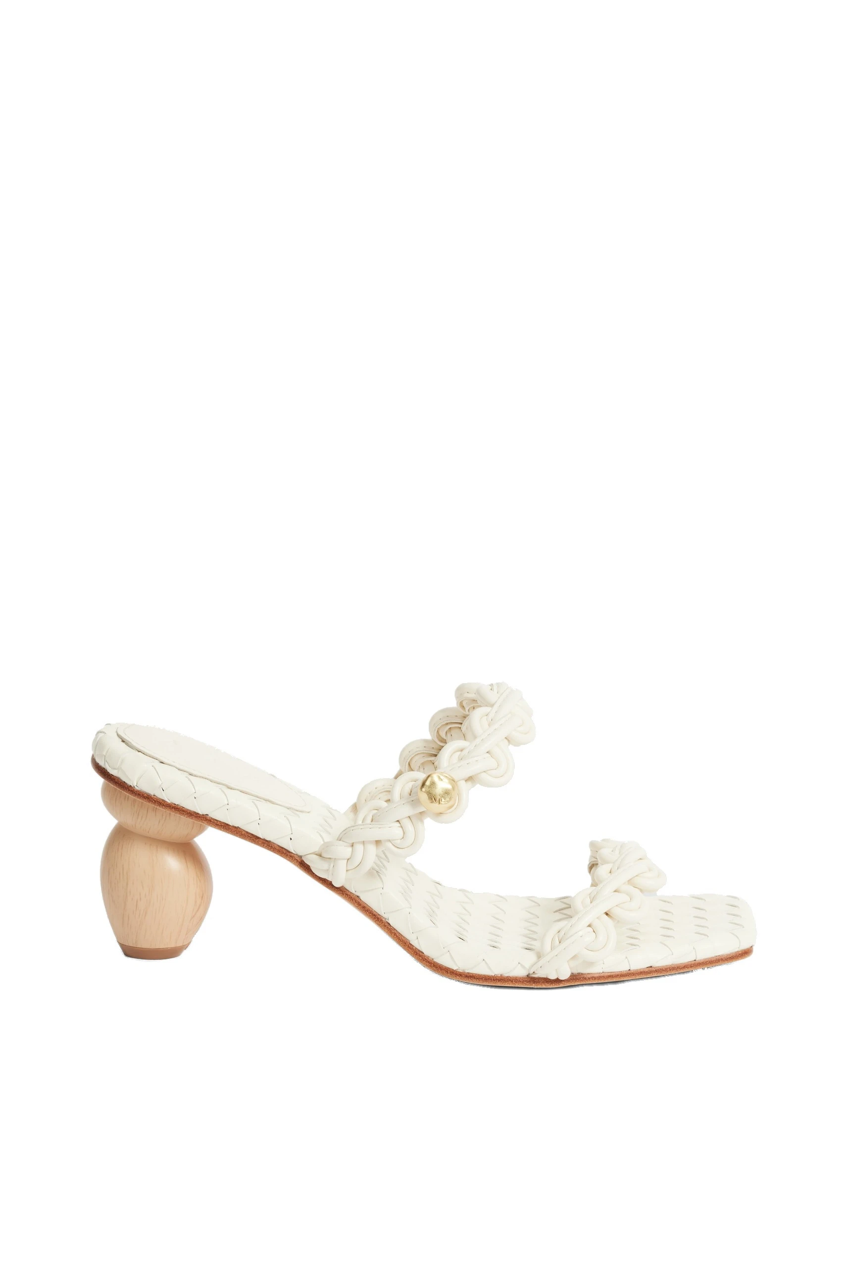 Aje Aestra Plaited Mid Heel Ivory Aje Aestra Plaited Mid Heel in Ivory | Heels | Luxury Shoes