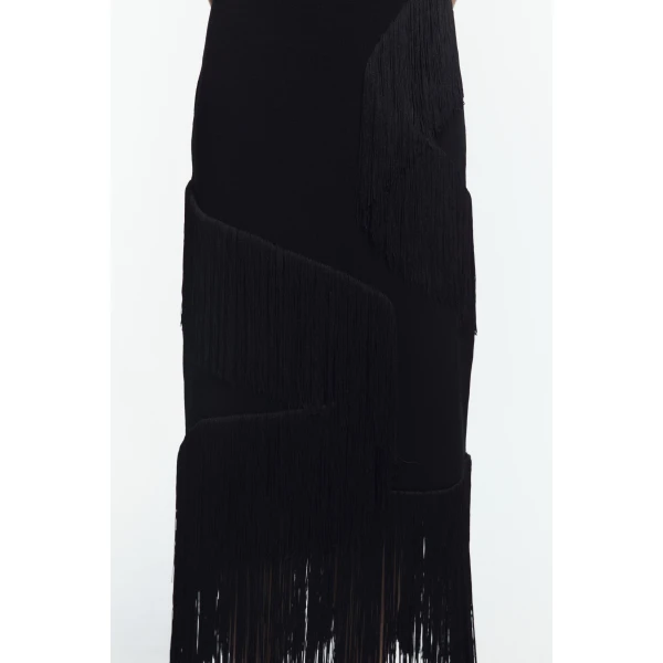 Aje Align Knit Maxi Dress in Black | Maxi Dresses | Luxury Shoes 