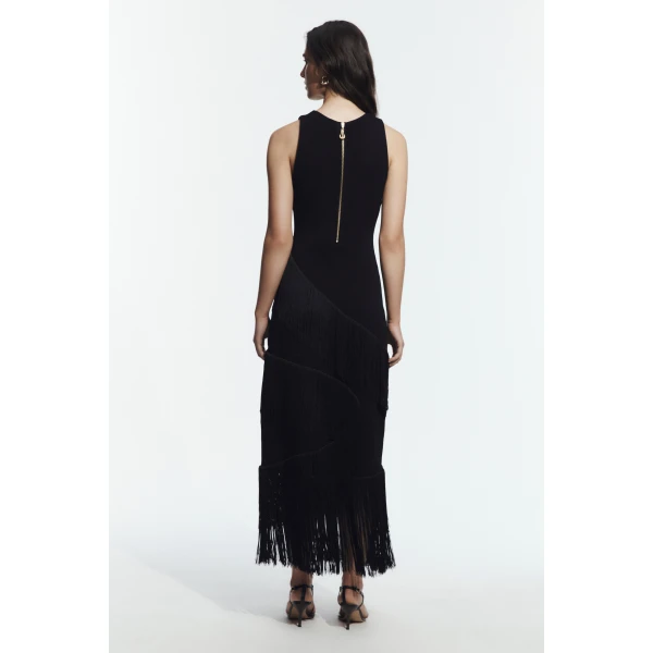 Aje Align Knit Maxi Dress in Black | Maxi Dresses | Luxury Shoes 