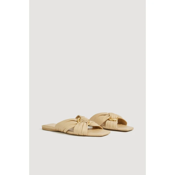 Aje Alina Slide in Beach Beige | Flip Flops & Slides | Luxury Shoes 