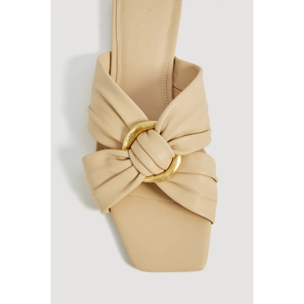 Aje Alina Slide in Beach Beige | Flip Flops & Slides | Luxury Shoes 