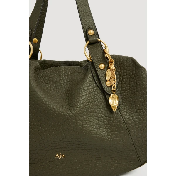 Aje Alive Gathered Shopper in Pine | Shoulder & Crossbody Bags | Luxury Shoes 