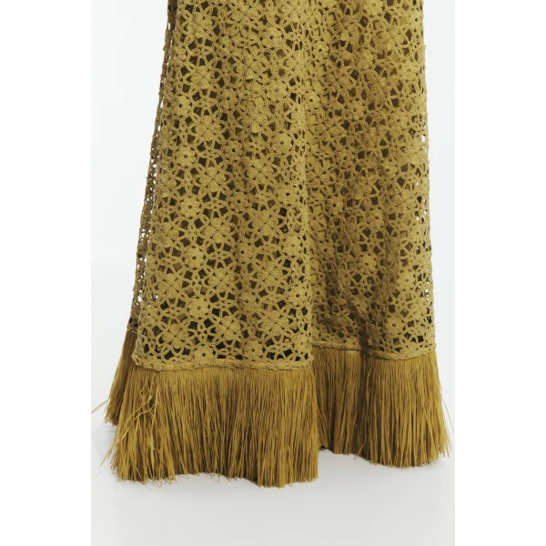 Aje Alora Lace Maxi Skirt in Avocado | Skirts | Luxury Shoes 