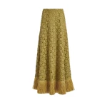 Aje Alora Lace Maxi Skirt in Avocado | Skirts | Luxury Shoes 