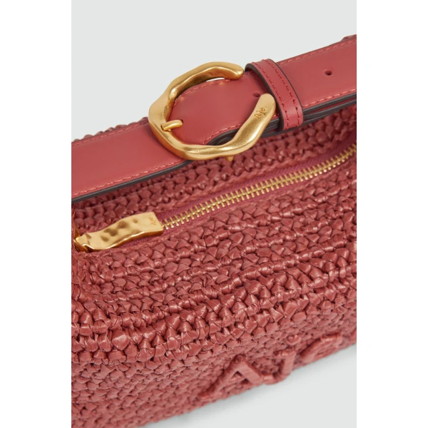 Aje Amara Texture Mini Bag in Terracotta | Clutch Bags | Luxury Shoes 