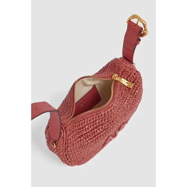 Aje Amara Texture Mini Bag in Terracotta | Clutch Bags | Luxury Shoes 