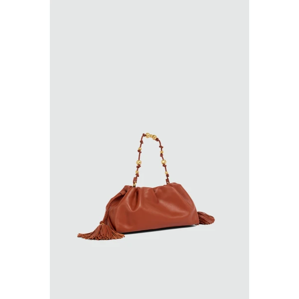 Aje Amber Clutch in Chestnut | Clutch Bags | Luxury Shoes 