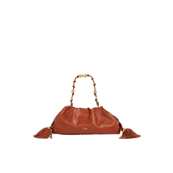 Aje Amber Clutch in Chestnut | Clutch Bags | Luxury Shoes 