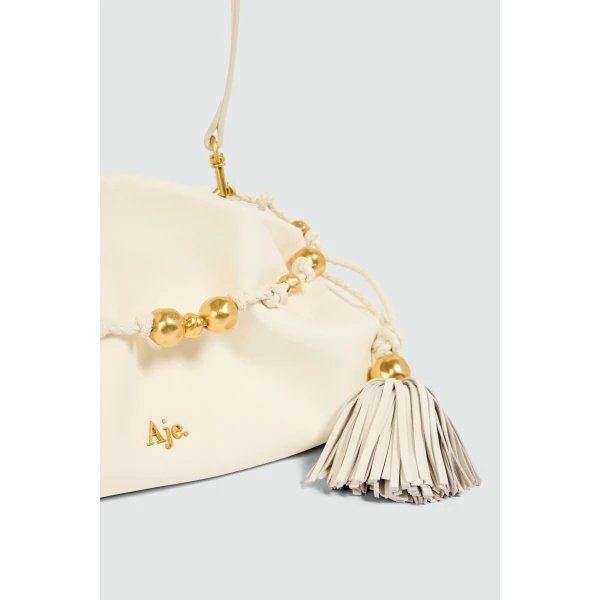 Aje Amber Clutch in Ivory | Clutch Bags | Luxury Shoes 