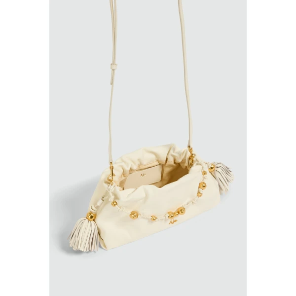 Aje Amber Clutch in Ivory | Clutch Bags | Luxury Shoes 
