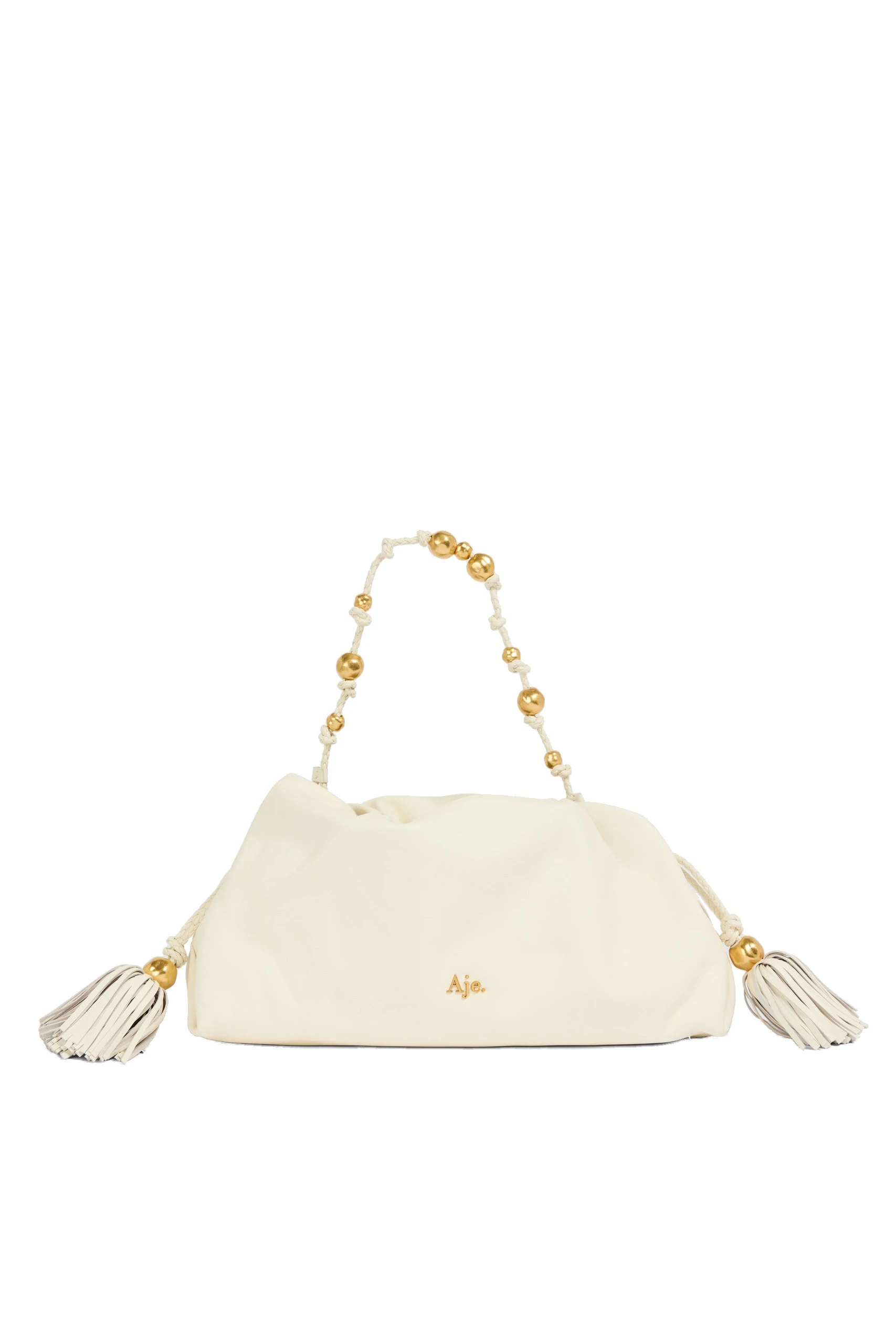 Aje Amber Clutch Ivory Aje Amber Clutch in Ivory | Clutch Bags | Luxury Shoes