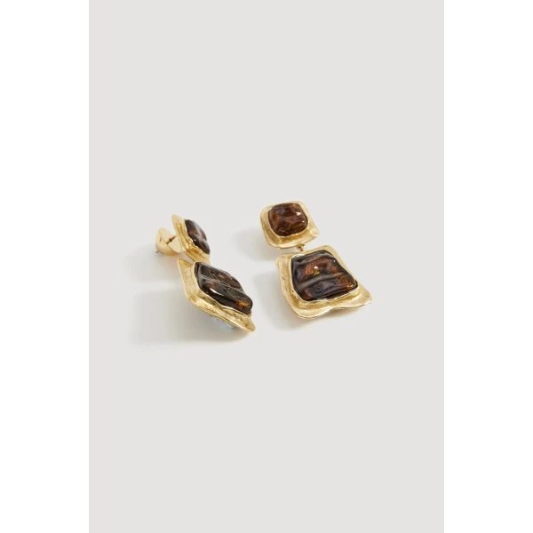 Aje Amelia Drop Earring in Gold/Bronze | Earrings | Luxury Shoes 