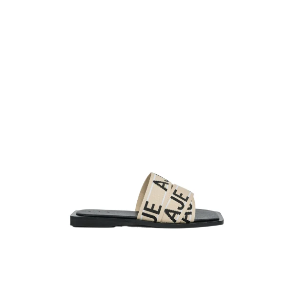 Aje Anais Slide in Black/Natural | Flip Flops & Slides | Luxury Shoes 