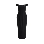 Aje Aphrodite Midi Dress in Black | Midi Dresses | Luxury Shoes 
