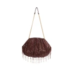 Aje Arden Embellished Clutch in Mahogany | Clutch Bags | Luxury Shoes 
