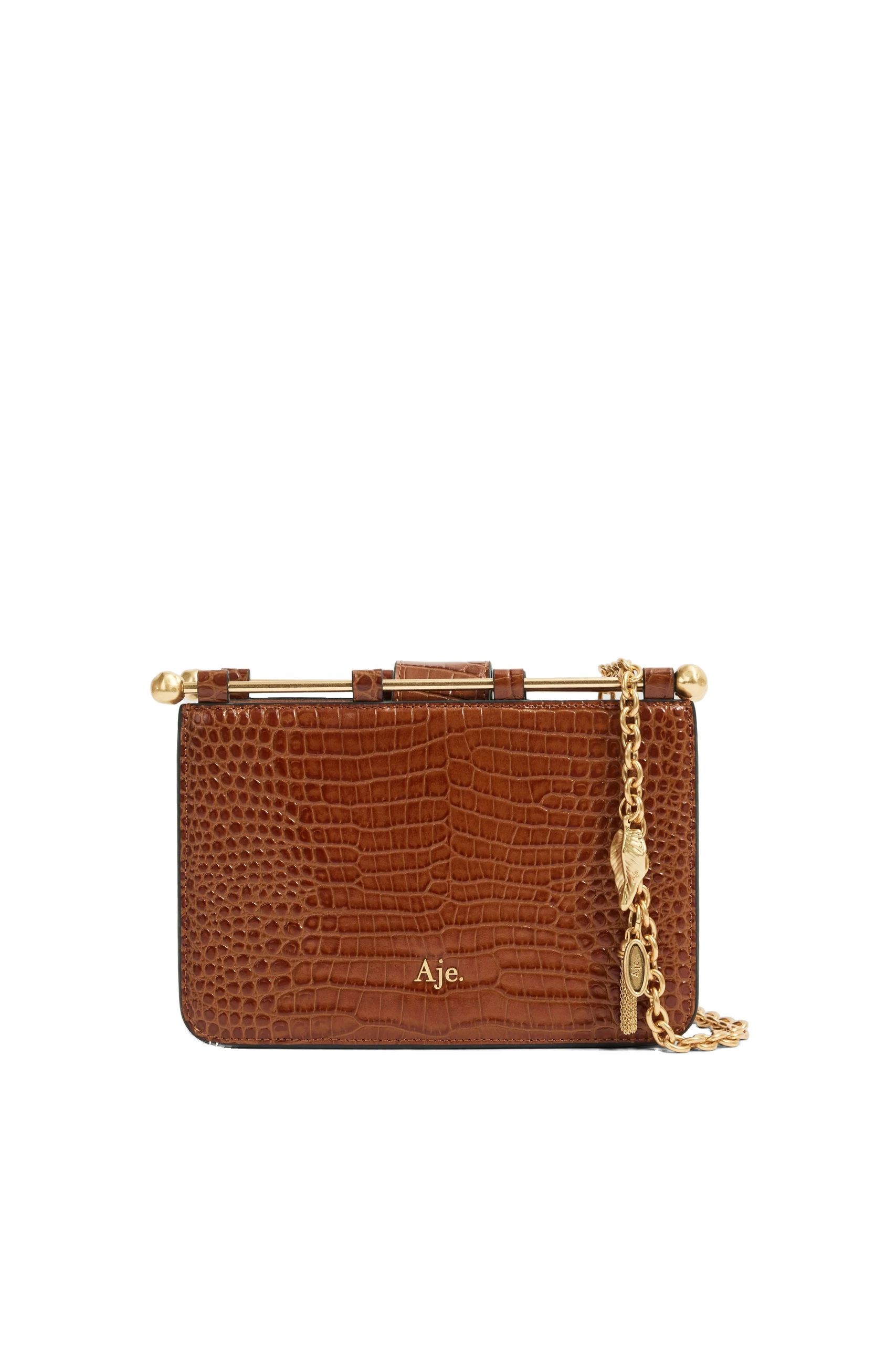 Aje Aviel Evening Bag Amber Croc Aje Aviel Evening Bag in Amber Croc | Shoulder & Crossbody Bags | Luxury Shoes