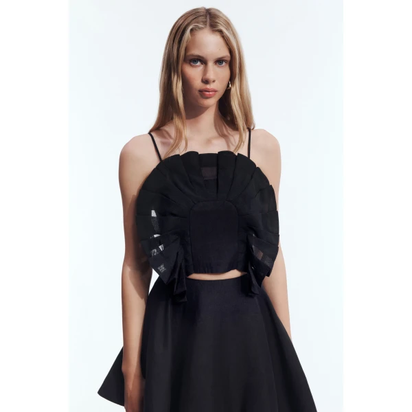 Aje Belluno Top in Black | Tops | Luxury Shoes 