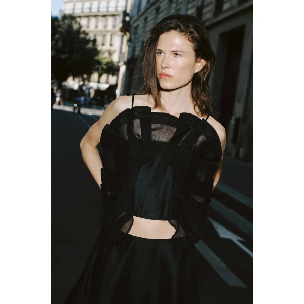 Aje Belluno Top in Black | Tops | Luxury Shoes 