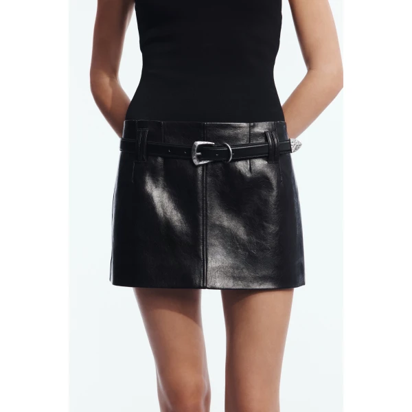 Aje Beria Mini Skirt in Black | Skirts | Luxury Shoes 