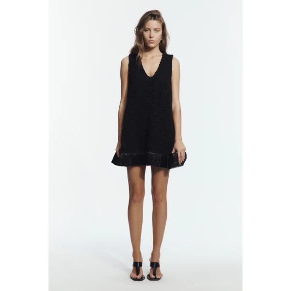 Aje Boheme Lace Mini Dress in Black | Mini Dresses | Luxury Shoes 