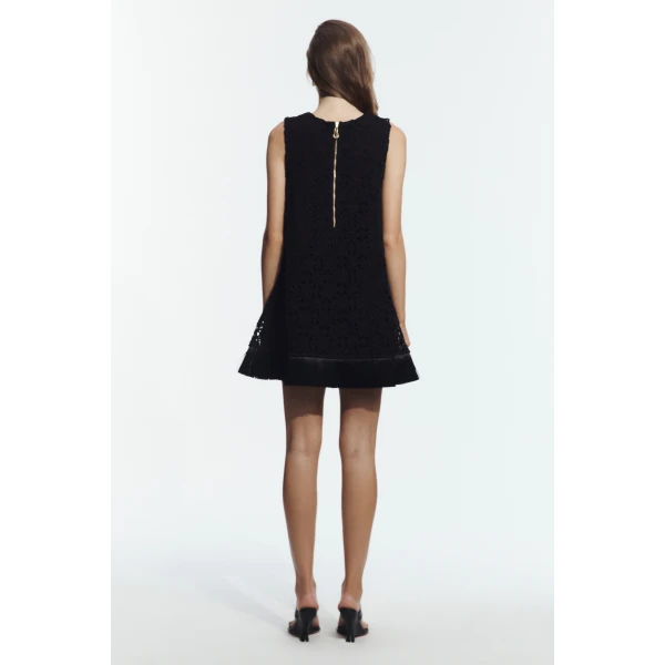 Aje Boheme Lace Mini Dress in Black | Mini Dresses | Luxury Shoes 
