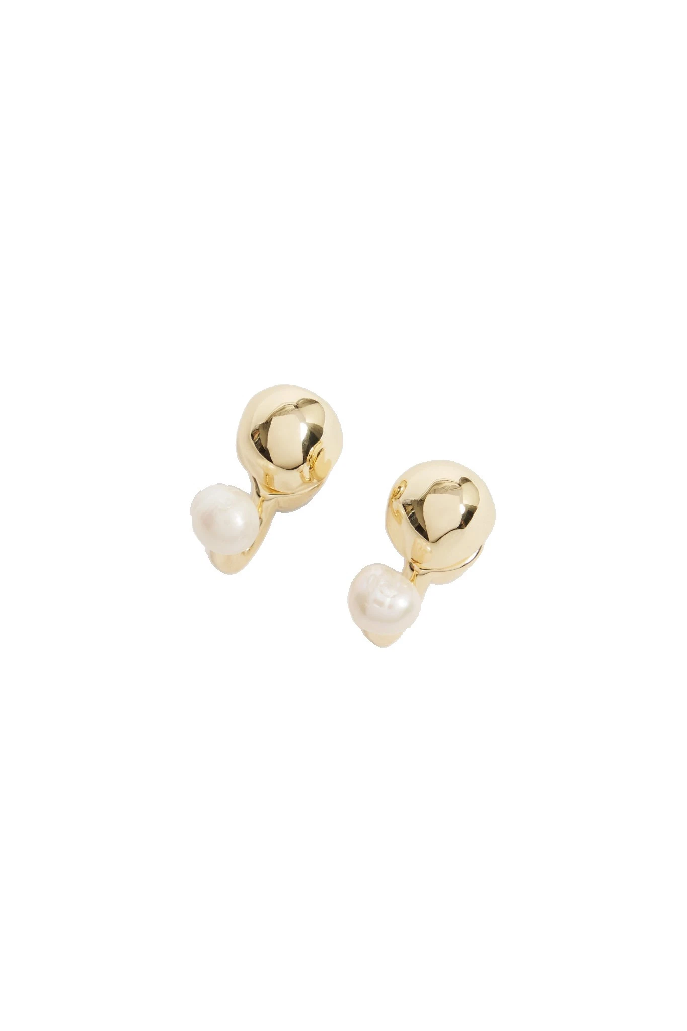 Aje Briella Half Hoop Earring Gold/Pearl Aje Briella Half Hoop Earring in Gold/Pearl | Earrings | Luxury Shoes