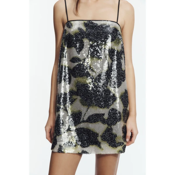 Aje Caprini Sequin Mini Dress in Ink Folia | Mini Dresses | Luxury Shoes 