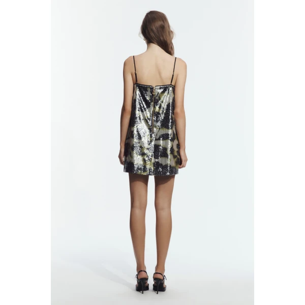 Aje Caprini Sequin Mini Dress in Ink Folia | Mini Dresses | Luxury Shoes 