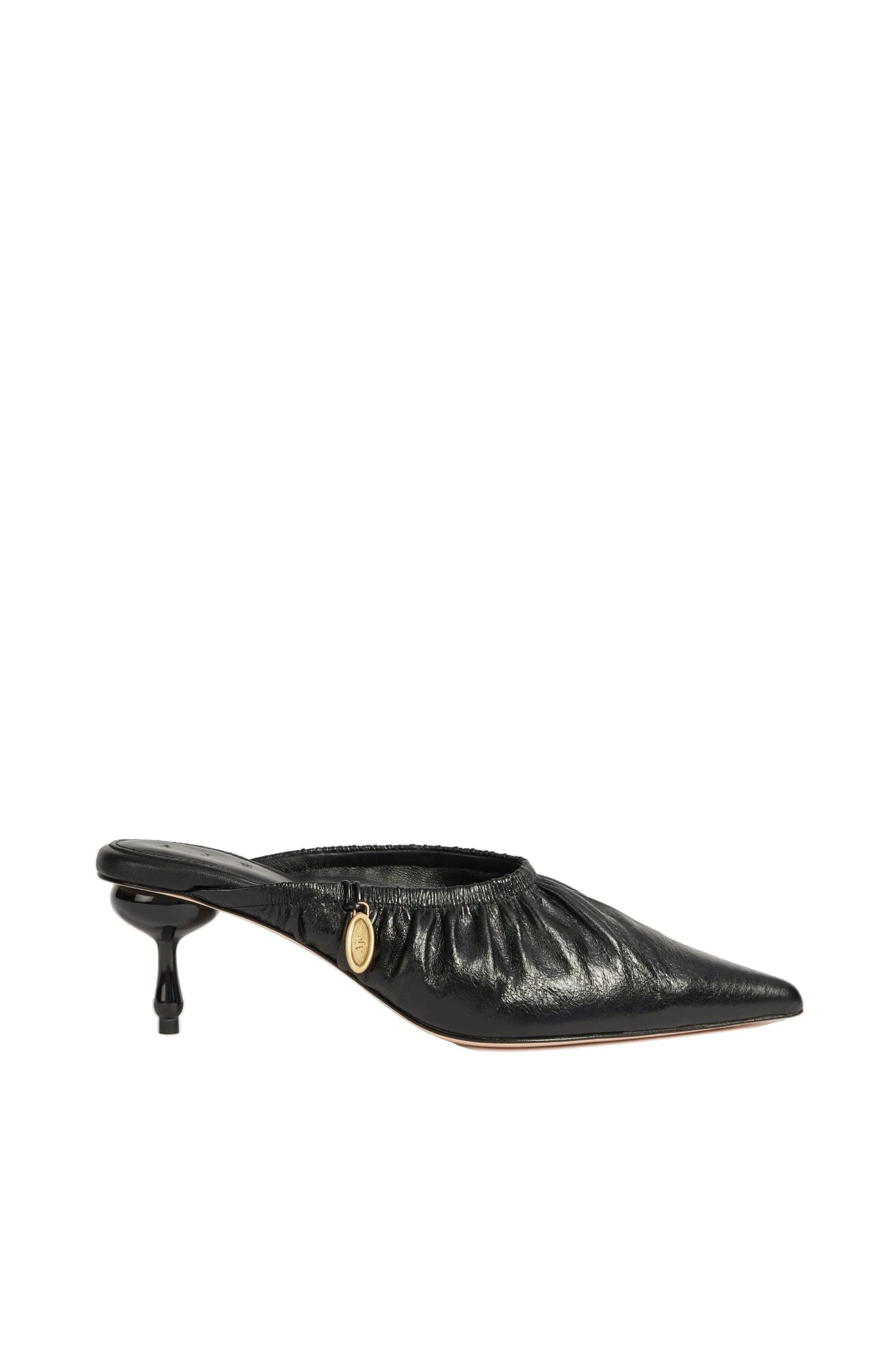Aje Carmena Ruched Mule Heel Black Aje Carmena Ruched Mule Heel in Black | Heels | Luxury Shoes