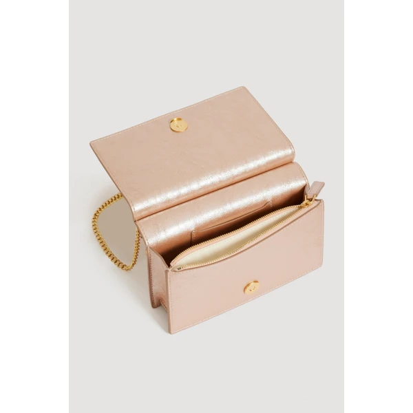 Aje Cece Metallic Clutch in Rose Gold | Clutch Bags | Luxury Shoes 