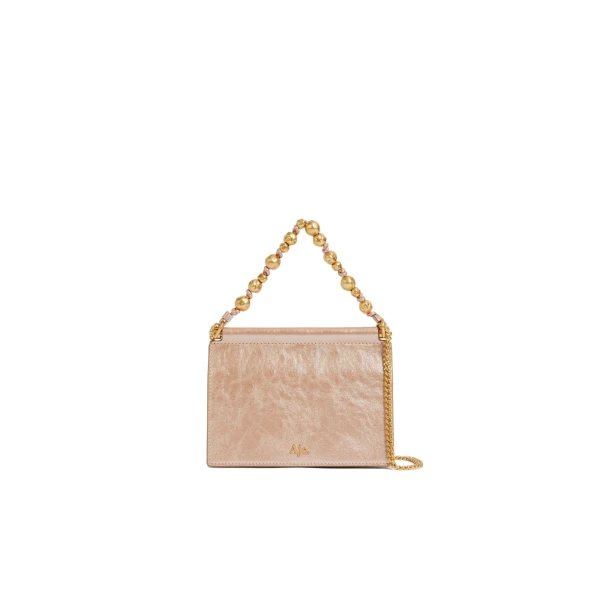 Aje Cece Metallic Clutch in Rose Gold | Clutch Bags | Luxury Shoes 