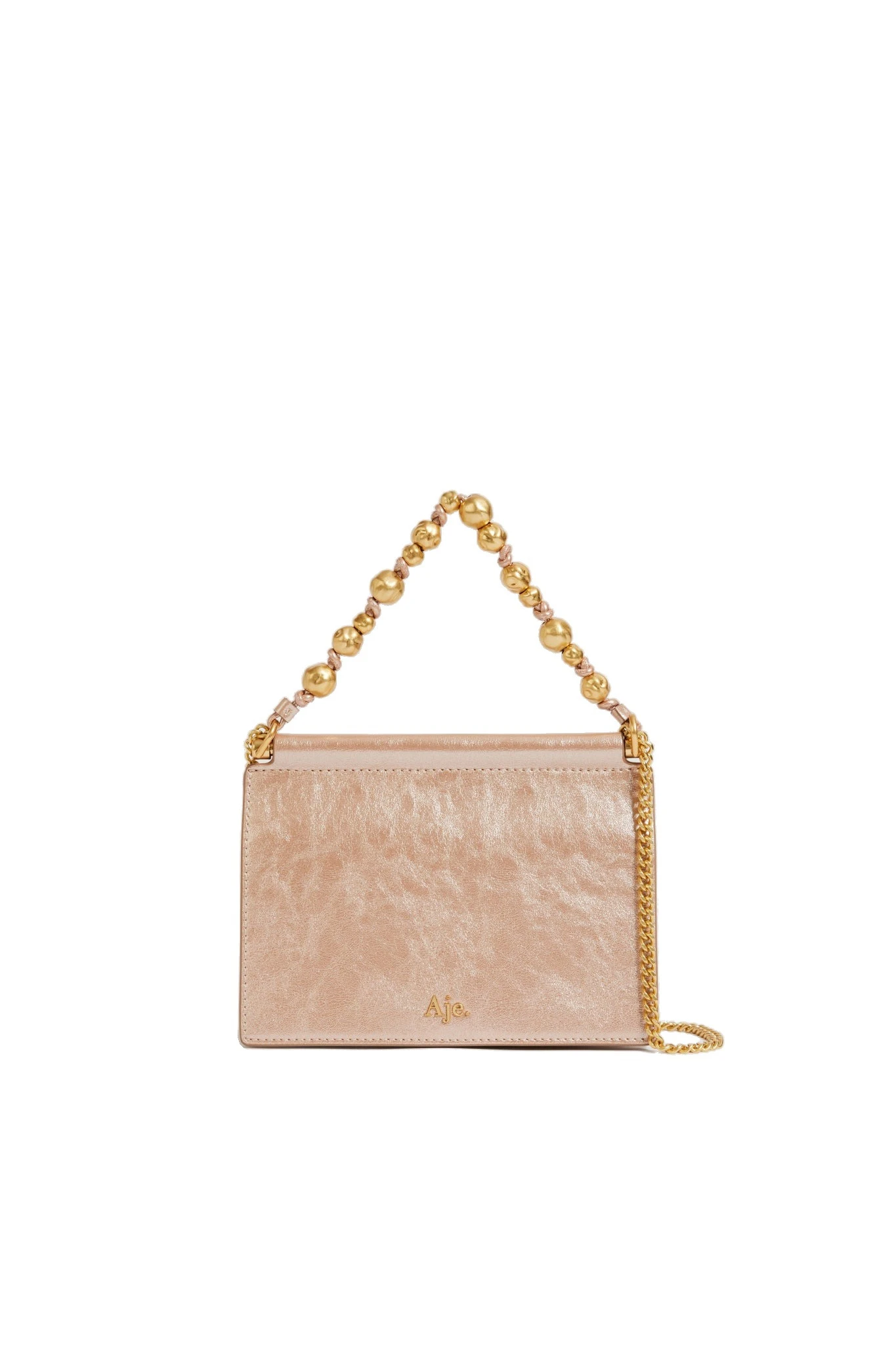 Aje Cece Metallic Clutch Rose Gold Aje Cece Metallic Clutch in Rose Gold | Clutch Bags | Luxury Shoes