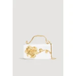 Aje Celeste Flower Clutch in Ivory | Clutch Bags | Luxury Shoes 