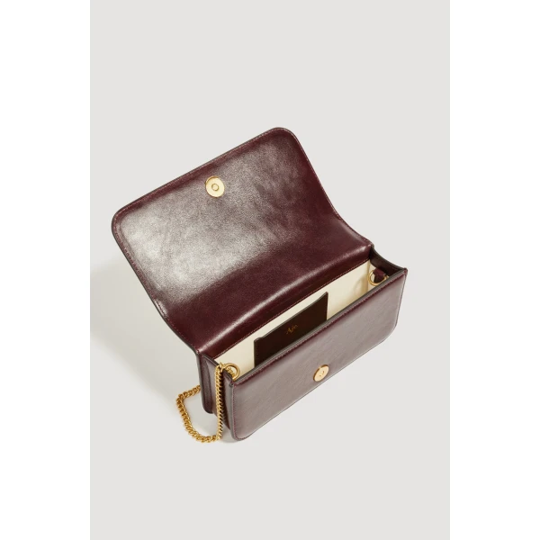 Aje Celeste Flower Clutch in Merlot | Clutch Bags | Luxury Shoes 