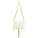 Aje Celia Croc Emboss Clutch in Ivory Croc | Clutch Bags | Luxury Shoes 