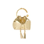 Aje Ceremonia Metallic Mini Bucket in Gold | Clutch Bags | Luxury Shoes 