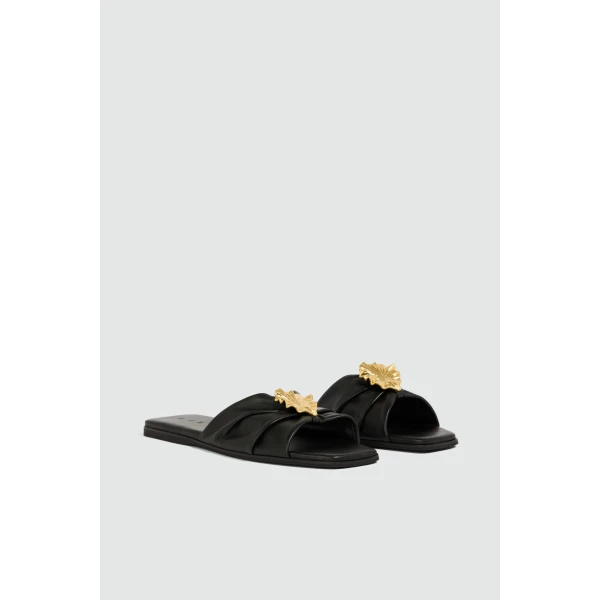 Aje Cezanne Slide in Black | Flip Flops & Slides | Luxury Shoes 