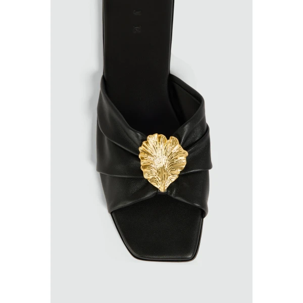 Aje Cezanne Slide in Black | Flip Flops & Slides | Luxury Shoes 