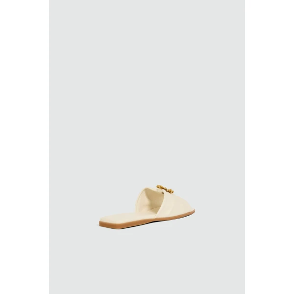 Aje Cezanne Slide in Ivory | Flip Flops & Slides | Luxury Shoes 