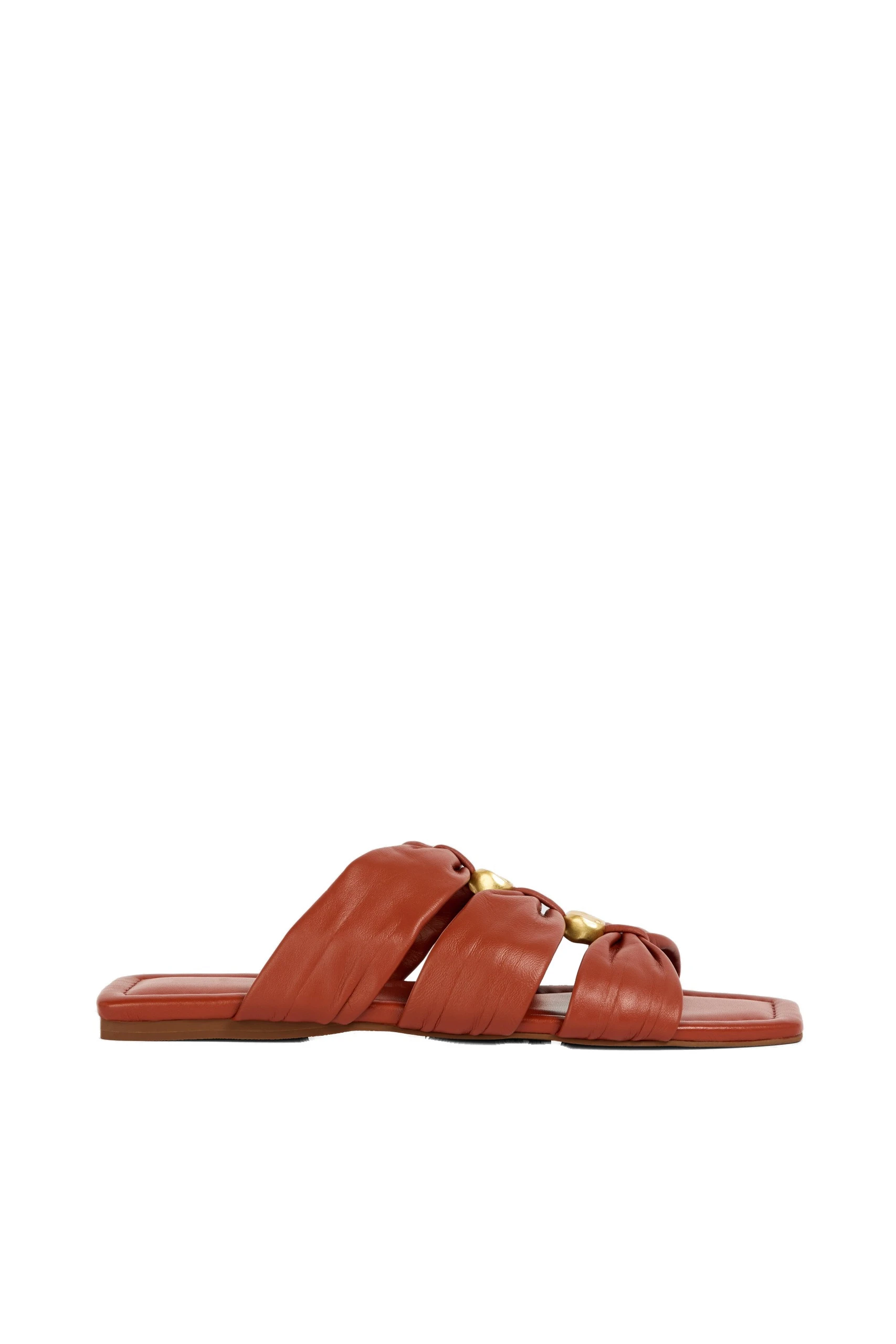 Aje Clara Slide Chestnut Aje Clara Slide in Chestnut | Flip Flops & Slides | Luxury Shoes
